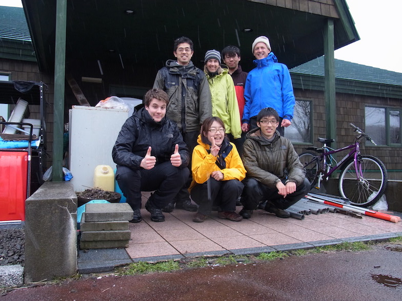 May 2013: Collecting sticklebacks in Akkeshi, Hokkaido, Japan.