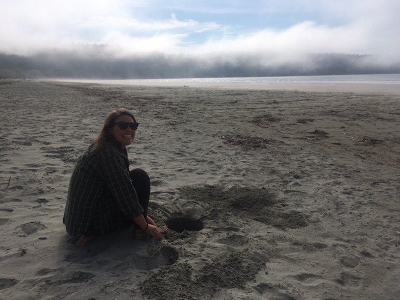 September 2017: Hilary Poore relaxes after a long day in the field on Vancouver Island, Canada.